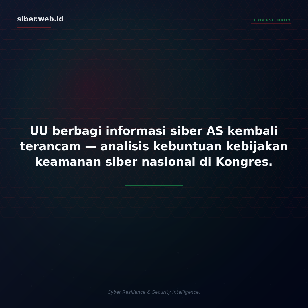 Jalan Buntu di Kongres: UU Berbagi Informasi Siber AS Kembali Terancam Perpanjangan Jangka Pendek