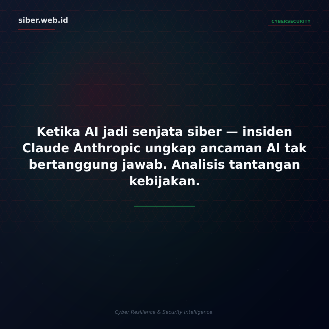 Ketika AI Menjadi Senjata Siber: Insiden Claude Anthropic Ungkap Ancaman Nyata dan Tantangan Kebijakan