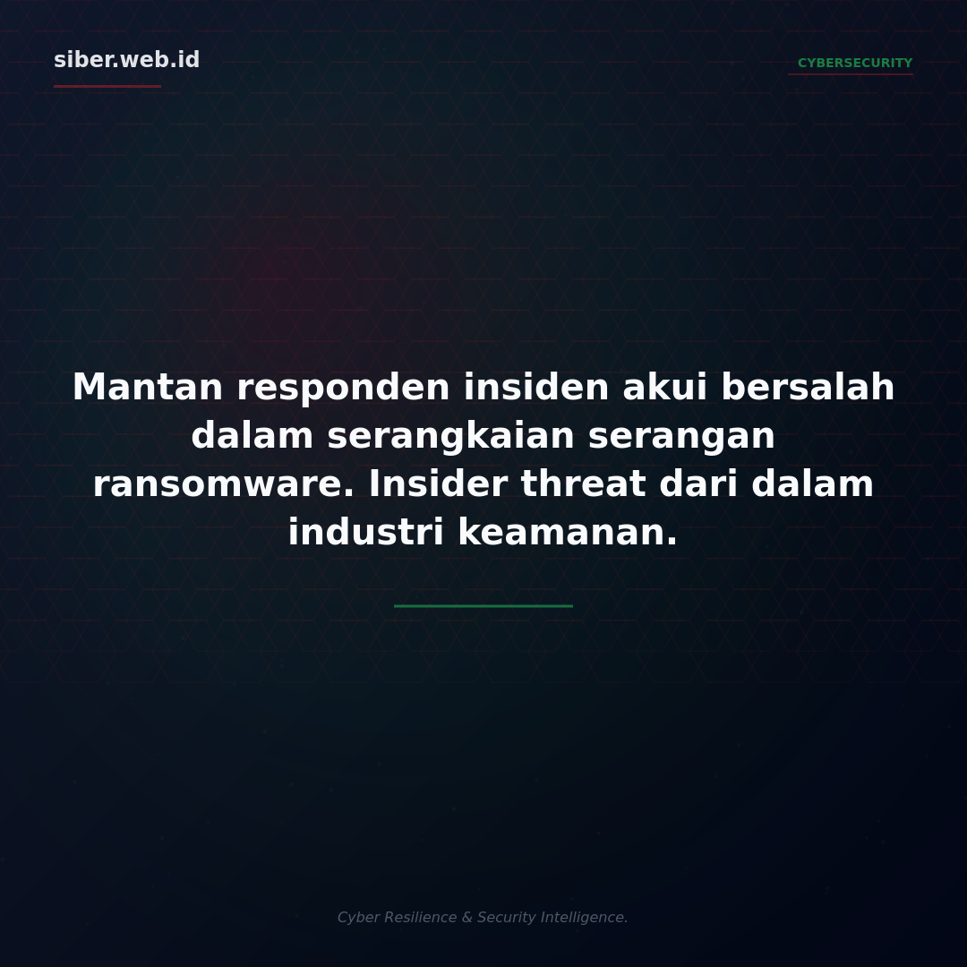 Mantan Responden Insiden Akui Bersalah dalam Serangkaian Serangan Ransomware