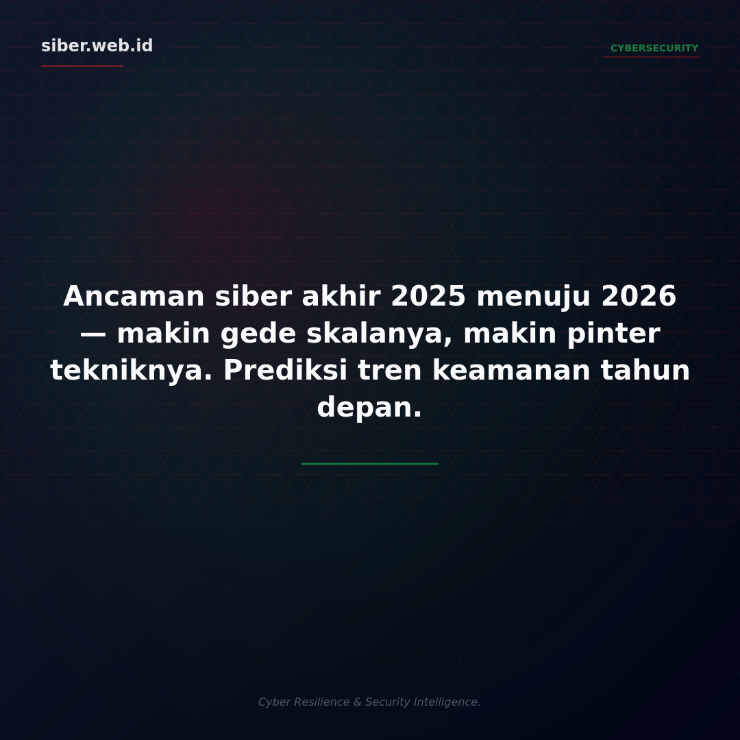 Ancaman Siber Akhir 2025: Makin Gede, Makin Pinter, Makin Kurang Ajar