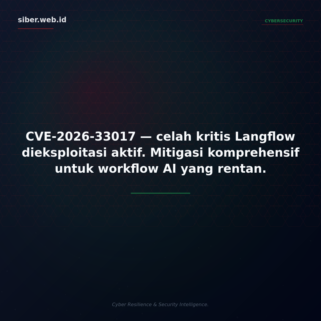 CVE-2026-33017: Celah Kritis Langflow Dieksploitasi Aktif, Ini Langkah Mitigasinya