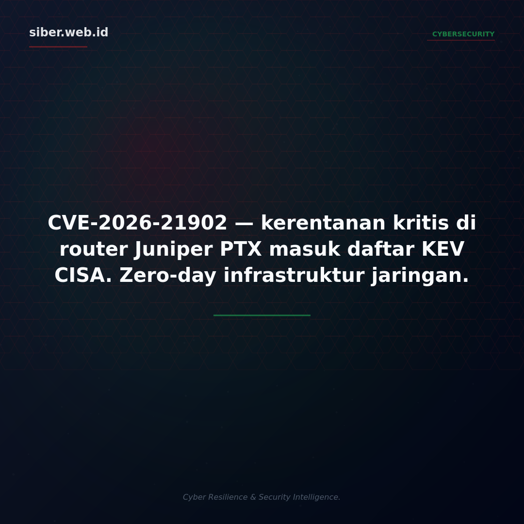 CVE-2026-21902: Kerentanan Kritis di Router Juniper PTX