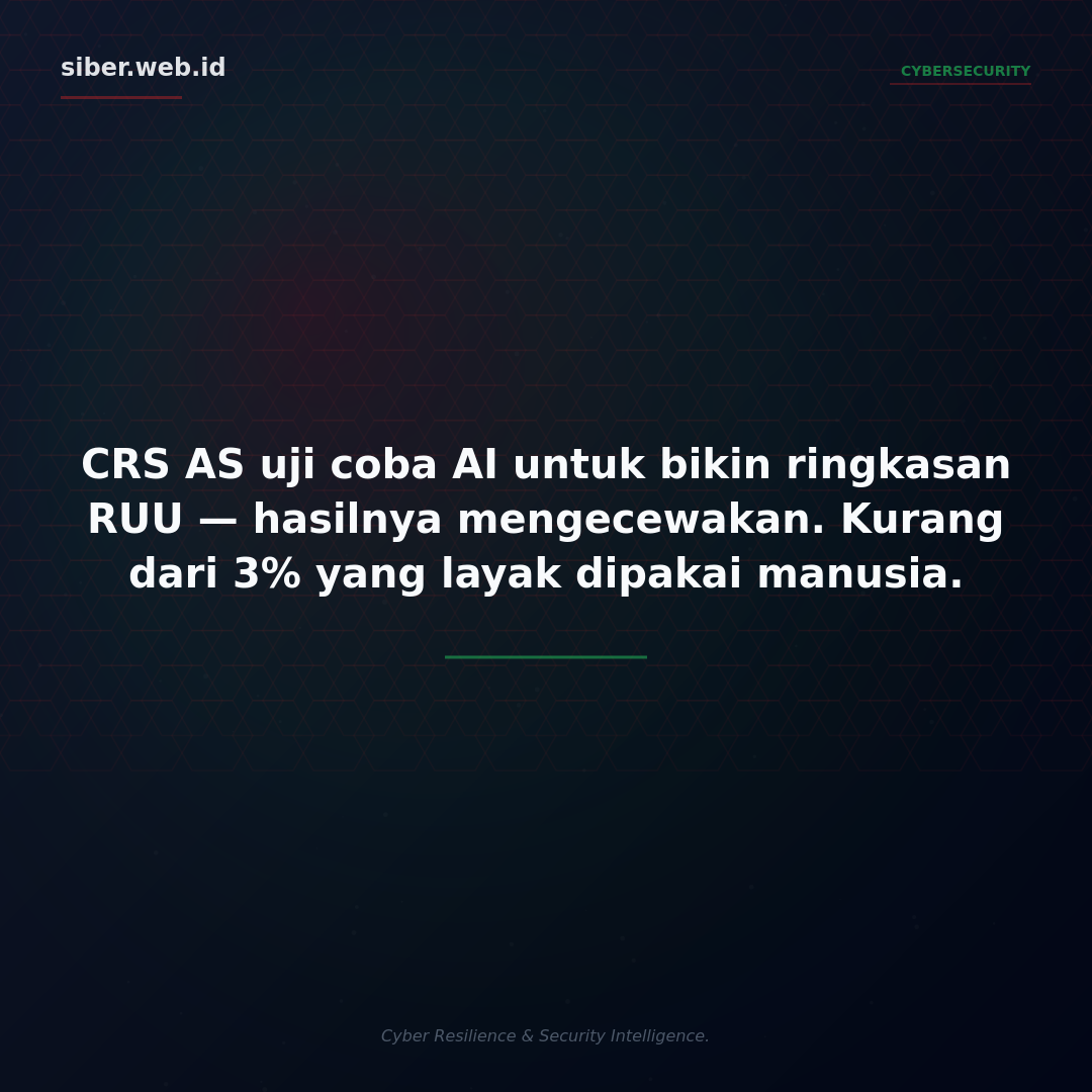 CRS AS Uji Coba AI untuk Ringkas RUU, Kurang dari 3% Hasilnya Layak Pakai
